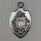 1928 British Vintage Sterling Silver Shield Fob in Fattorini & Sons Case